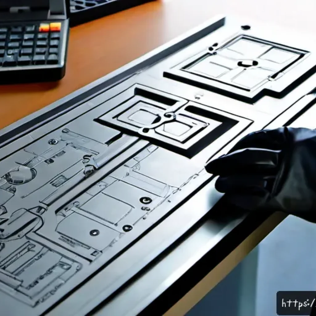 금형설계 실무에서 사용되는 도면 해독 기술 - Photorealistic close-up of a Russian mold design engineer in a modern Moscow manufacturing office, c...